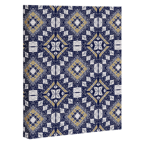 Marta Barragan Camarasa Mystic Tribal of Gold and Blue Art Canvas