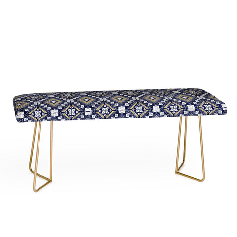 Marta Barragan Camarasa Mystic Tribal of Gold and Blue Bench