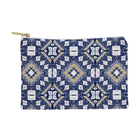 Marta Barragan Camarasa Mystic Tribal of Gold and Blue Pouch