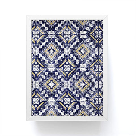 Marta Barragan Camarasa Mystic Tribal of Gold and Blue Framed Mini Art Print