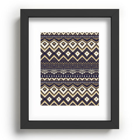Marta Barragan Camarasa Mystic Tribal of Gold and Blue II Recessed Framing Rectangle