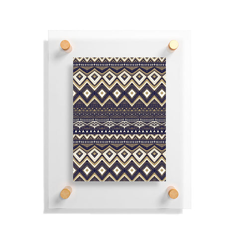 Marta Barragan Camarasa Mystic Tribal of Gold and Blue II Floating Acrylic Print