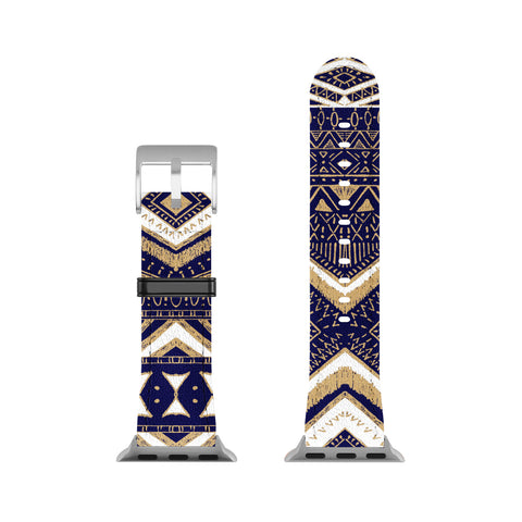 Marta Barragan Camarasa Mystic Tribal of Gold and Blue II Apple Watch Band