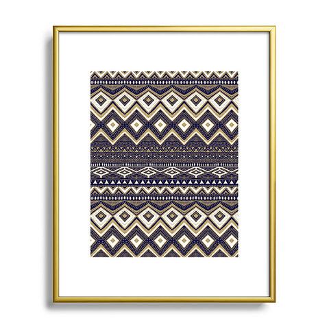 Marta Barragan Camarasa Mystic Tribal of Gold and Blue II Metal Framed Art Print