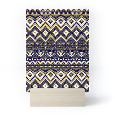 Marta Barragan Camarasa Mystic Tribal of Gold and Blue II Mini Art Print