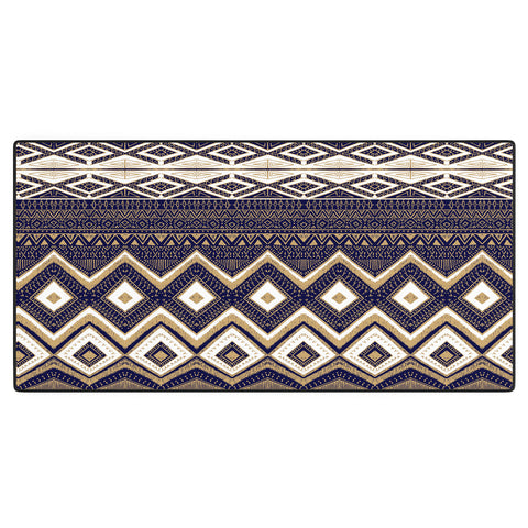 Marta Barragan Camarasa Mystic Tribal of Gold and Blue II Desk Mat