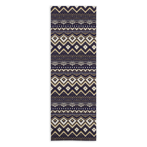 Marta Barragan Camarasa Mystic Tribal of Gold and Blue II Yoga Towel