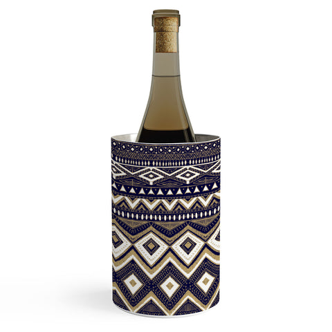 Marta Barragan Camarasa Mystic Tribal of Gold and Blue II Wine Chiller