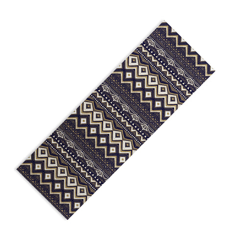 Marta Barragan Camarasa Mystic Tribal of Gold and Blue II Yoga Mat