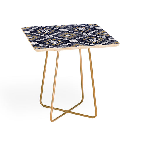 Marta Barragan Camarasa Mystic Tribal of Gold and Blue Side Table