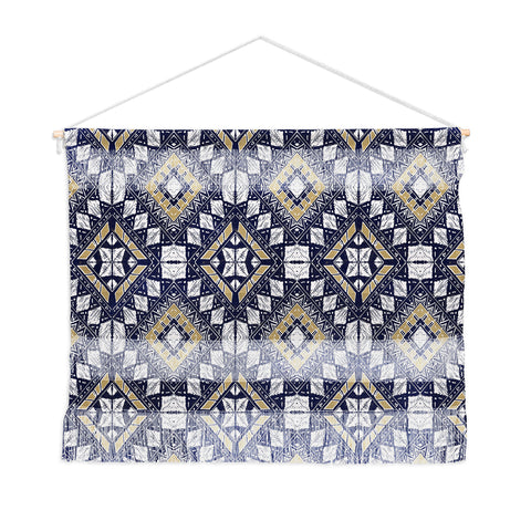 Marta Barragan Camarasa Mystic Tribal of Gold and Blue Wall Hanging Landscape