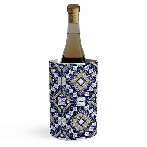 Marta Barragan Camarasa Mystic Tribal of Gold and Blue Wine Chiller