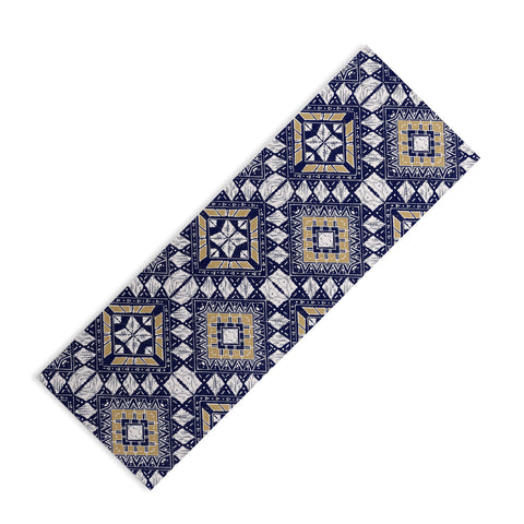 Marta Barragan Camarasa Mystic Tribal of Gold and Blue Yoga Mat