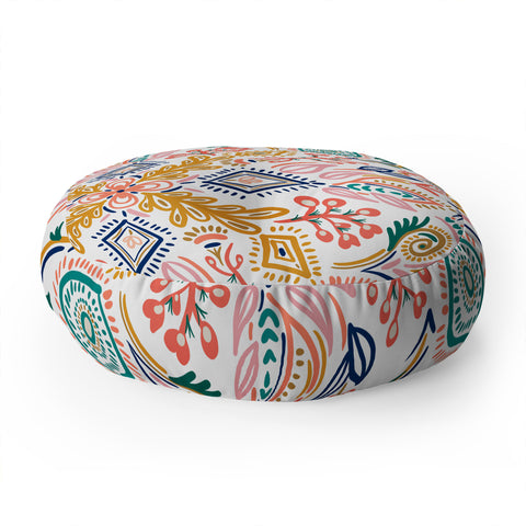 Marta Barragan Camarasa Nain bohem Floor Pillow Round