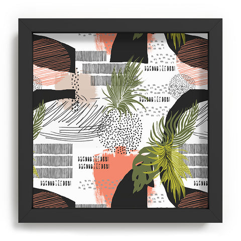 Marta Barragan Camarasa Nature abstract with strokes Recessed Framing Square