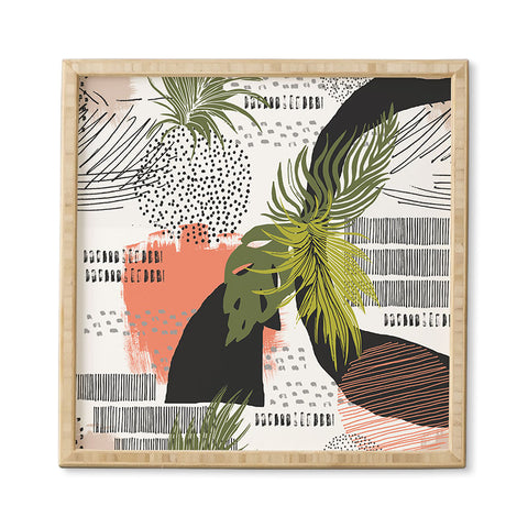 Marta Barragan Camarasa Nature abstract with strokes Framed Wall Art