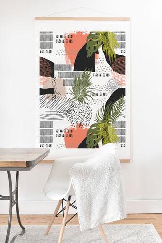 Marta Barragan Camarasa Nature abstract with strokes Art Print And Hanger