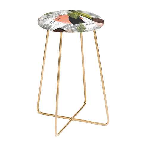 Marta Barragan Camarasa Nature abstract with strokes Counter Stool