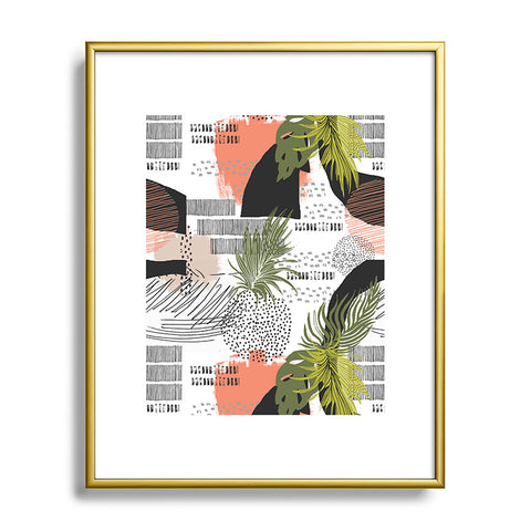 Marta Barragan Camarasa Nature abstract with strokes Metal Framed Art Print