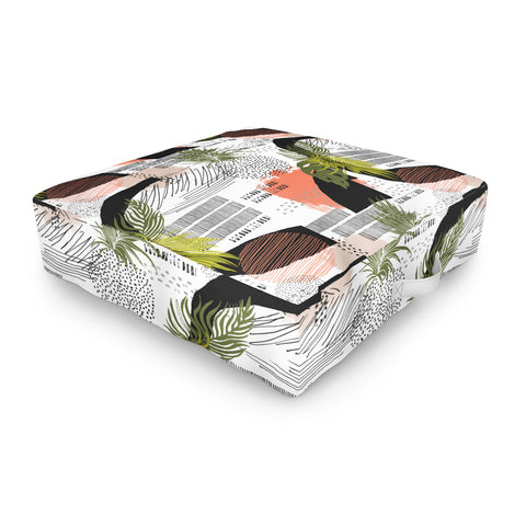 Marta Barragan Camarasa Nature abstract with strokes Outdoor Floor Cushion
