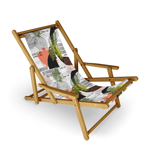 Marta Barragan Camarasa Nature abstract with strokes Sling Chair