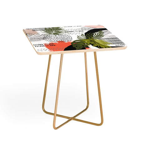 Marta Barragan Camarasa Nature abstract with strokes Side Table