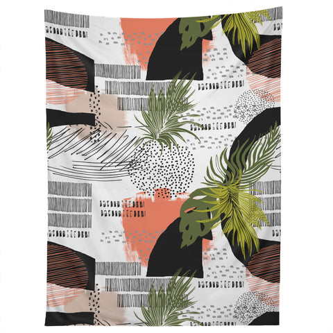 Marta Barragan Camarasa Nature abstract with strokes Tapestry