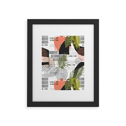 Marta Barragan Camarasa Nature abstract with strokes Framed Art Print