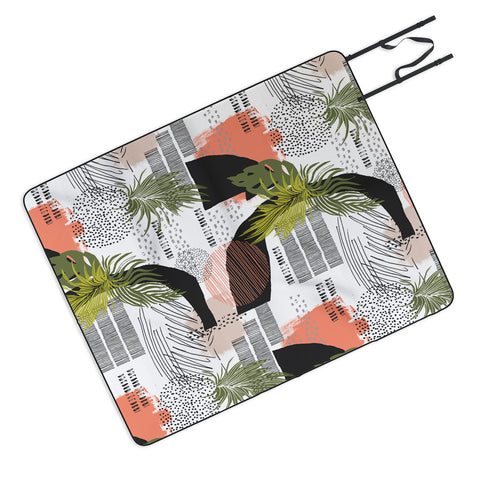 Marta Barragan Camarasa Nature abstract with strokes Picnic Blanket