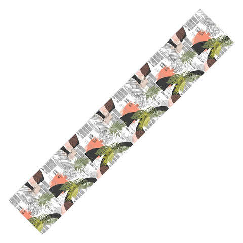 Marta Barragan Camarasa Nature abstract with strokes Table Runner