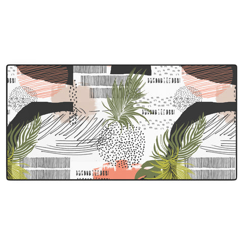 Marta Barragan Camarasa Nature abstract with strokes Desk Mat