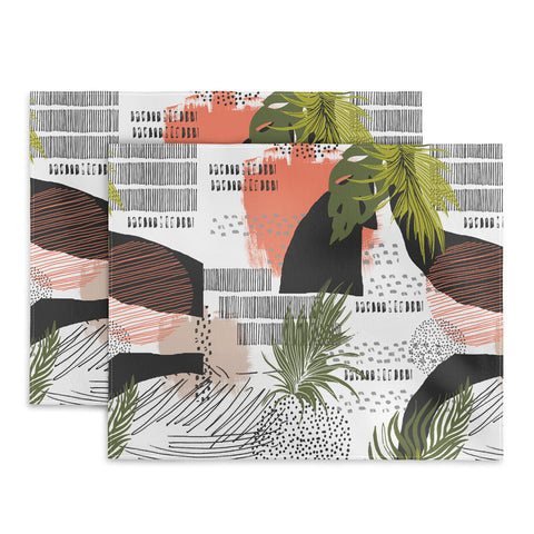 Marta Barragan Camarasa Nature abstract with strokes Placemat