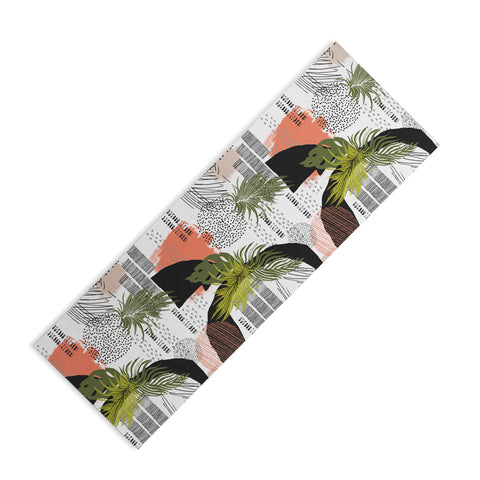 Marta Barragan Camarasa Nature abstract with strokes Yoga Mat