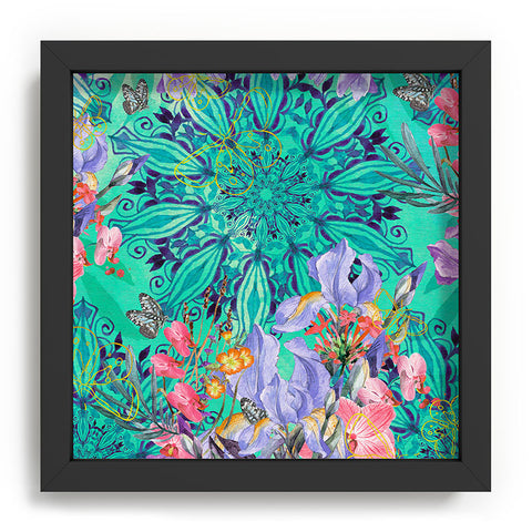 Marta Barragan Camarasa Nature among blue mandalas Recessed Framing Square