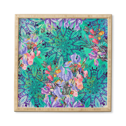Marta Barragan Camarasa Nature among blue mandalas Framed Wall Art