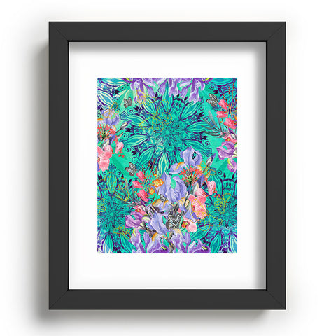 Marta Barragan Camarasa Nature among blue mandalas Recessed Framing Rectangle