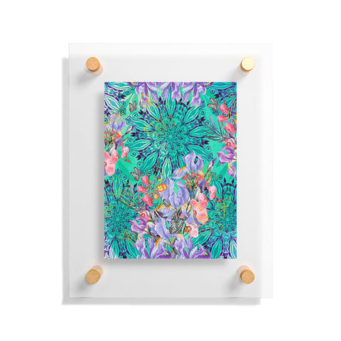 Marta Barragan Camarasa Nature among blue mandalas Floating Acrylic Print