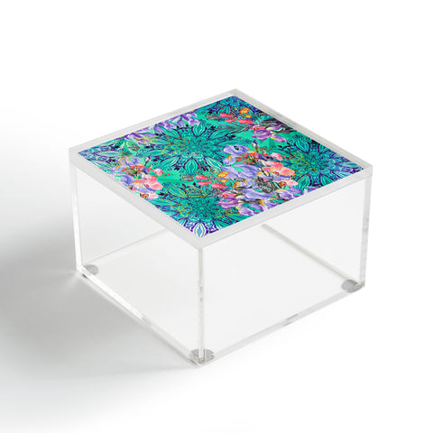 Marta Barragan Camarasa Nature among blue mandalas Acrylic Box