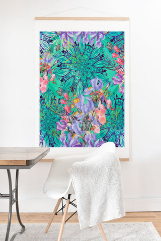 Marta Barragan Camarasa Nature among blue mandalas Art Print And Hanger