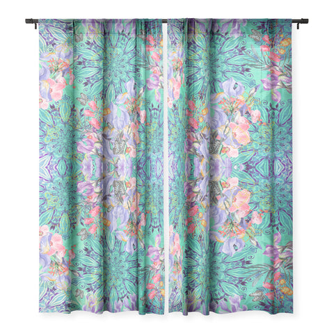 Marta Barragan Camarasa Nature among blue mandalas Sheer Non Repeat