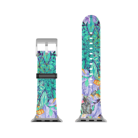 Marta Barragan Camarasa Nature among blue mandalas Apple Watch Band