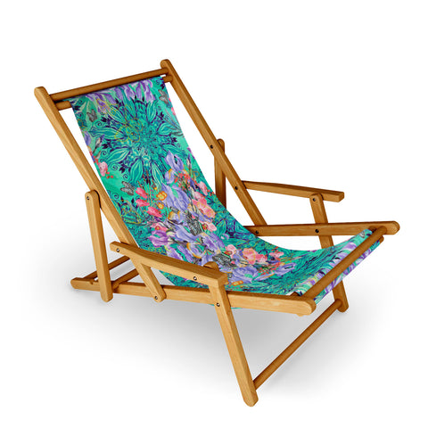 Marta Barragan Camarasa Nature among blue mandalas Sling Chair