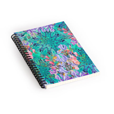 Marta Barragan Camarasa Nature among blue mandalas Spiral Notebook