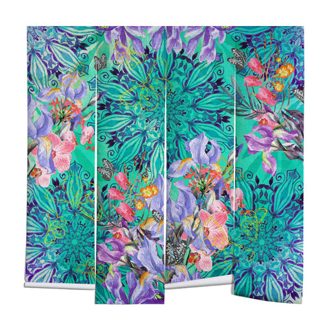 Marta Barragan Camarasa Nature among blue mandalas Wall Mural