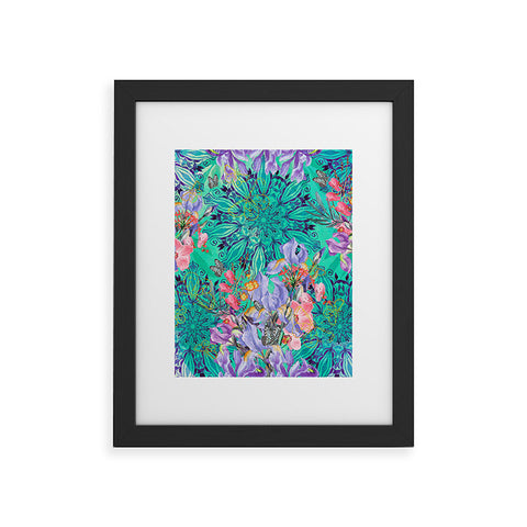 Marta Barragan Camarasa Nature among blue mandalas Framed Art Print