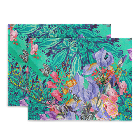 Marta Barragan Camarasa Nature among blue mandalas Placemat