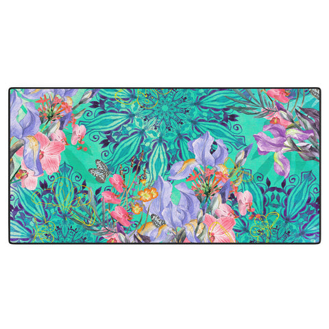 Marta Barragan Camarasa Nature among blue mandalas Desk Mat