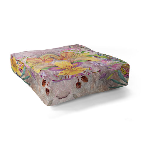 Marta Barragan Camarasa Nature among mandalas Floor Pillow Square