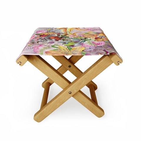 Marta Barragan Camarasa Nature among mandalas Folding Stool