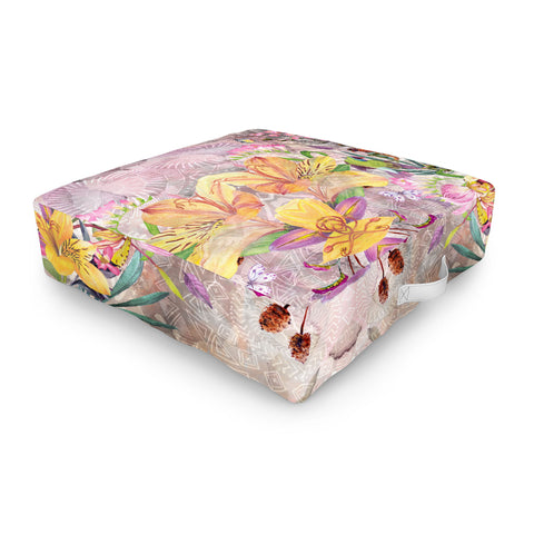 Marta Barragan Camarasa Nature among mandalas Outdoor Floor Cushion